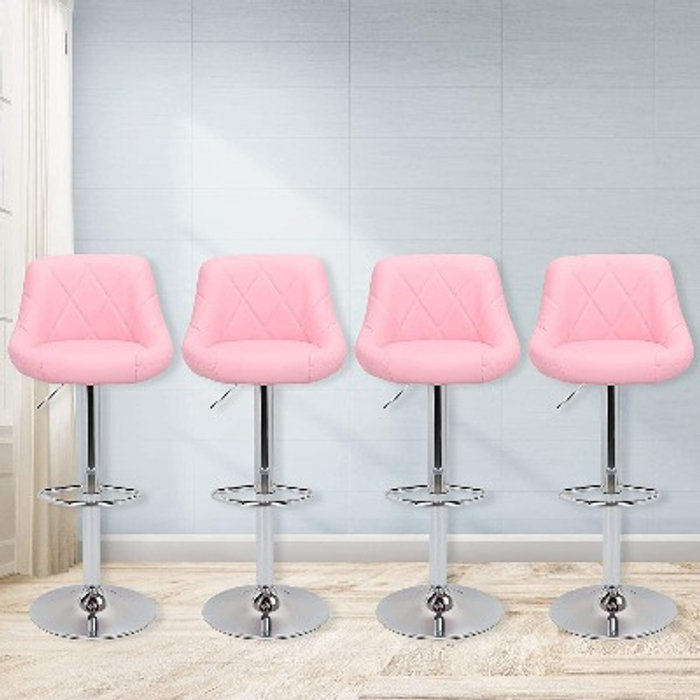 Barstool Leather Pink
