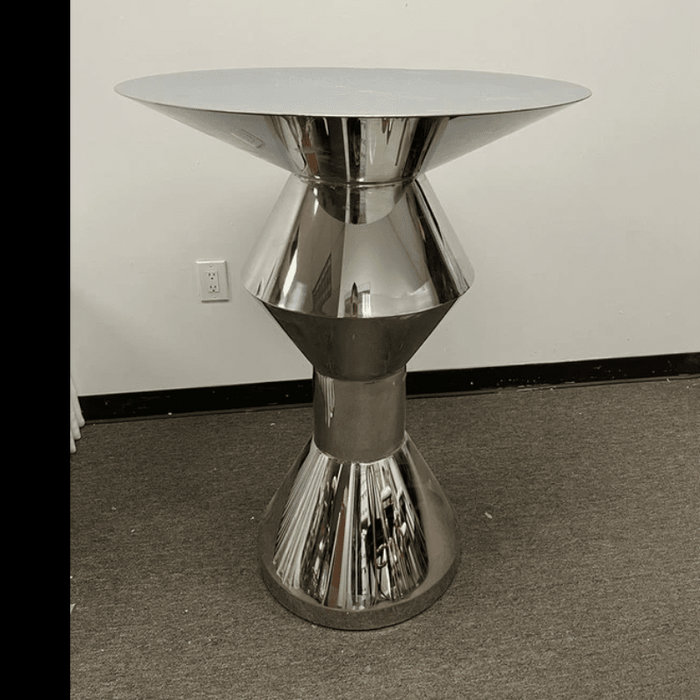 Metallic Silver Cocktail Table